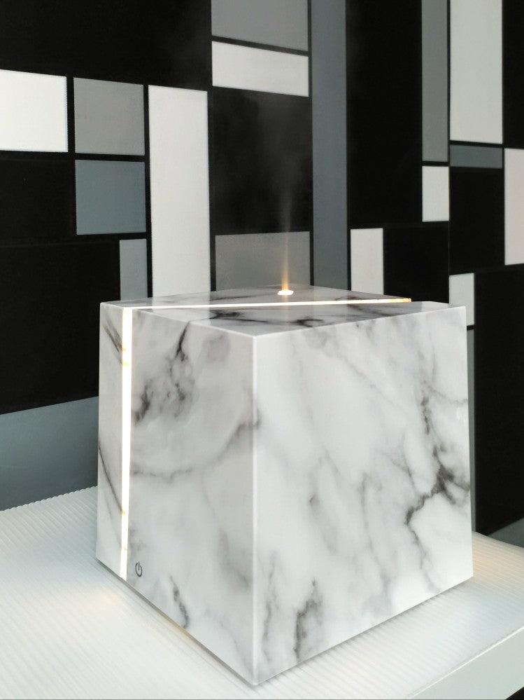 Marble pattern aromatherapy diffuser,  "Elevate your aromatherapy experience with our Marble Pattern Aromatherapy Diffuser, blending style and functionality seamlessly. Featuring a sophisticated marble pattern - Crystalbloomaromatics