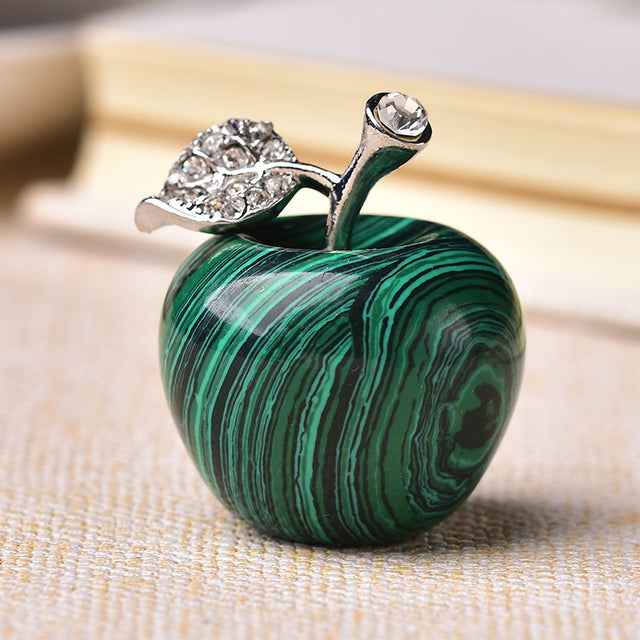 Natural Crystal Apple, Colorful Quartz Stone Opal decoration, - CRYSTALOIL