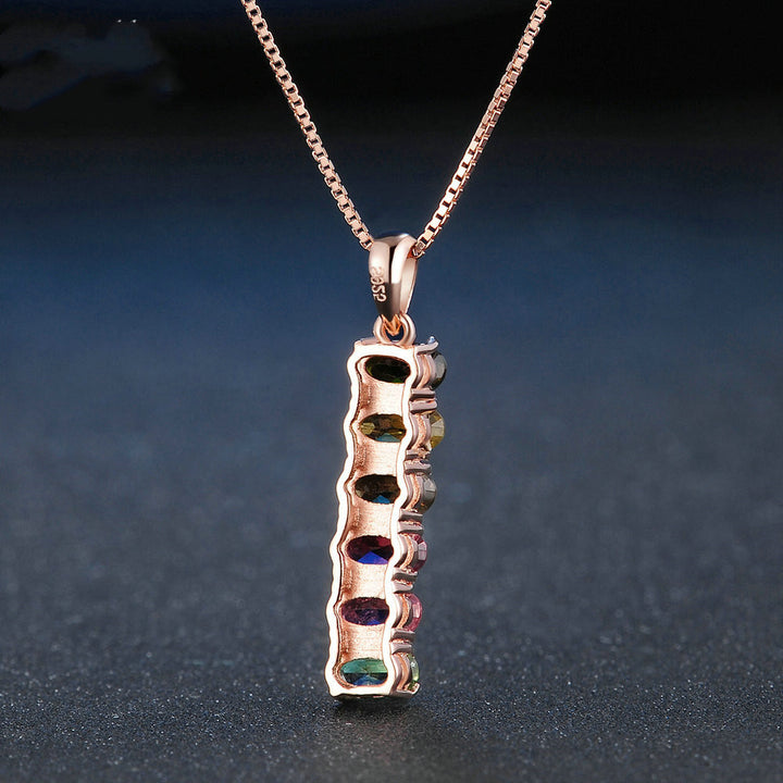 Natural tourmaline jewelry,  925 silver. The multi-colored tourmalines create a captivating mosaic, adding a touch of brilliance and charm - CRYSTALOIL