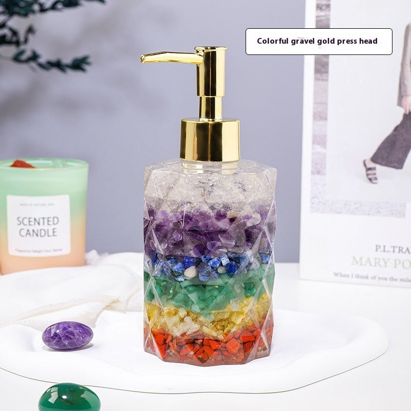 Natural Crystal Gravel Cosmetics Storage Bottle - CRYSTALOIL