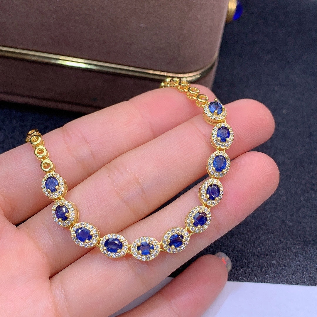 Natural Sri Lanka Sapphire Bracelet Crystals - CRYSTALOIL