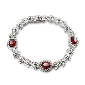 Purple Australian Crystal Rose Gold Color Bracelet Genuine Crystals for Women 18 k gold - CRYSTALOIL