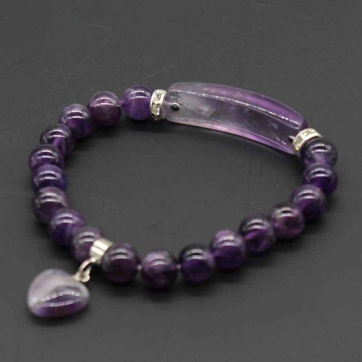 Love Pendant Natural Crystal Stone Bracelet Jewelry - CRYSTALOIL
