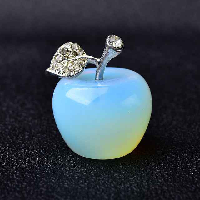Natural Crystal Apple, Colorful Quartz Stone Opal decoration, - CRYSTALOIL