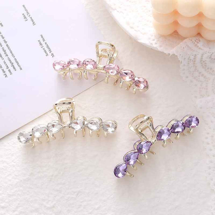 Light Luxury Medium Hair Clip, Female Crystal Elegant Fashion - CRYSTALOIL