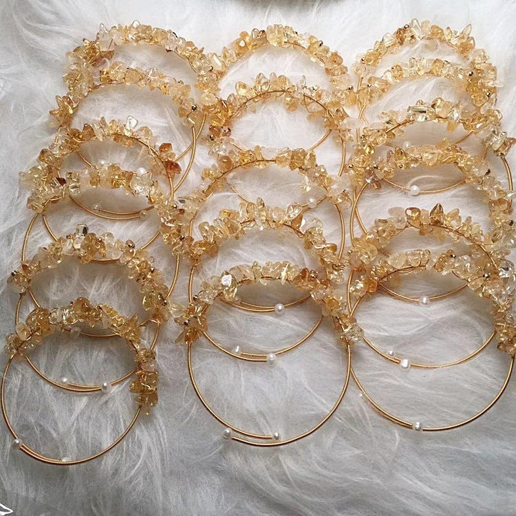 Natural Citrine Bracelet 14K Wire Winding Process - CRYSTALOIL