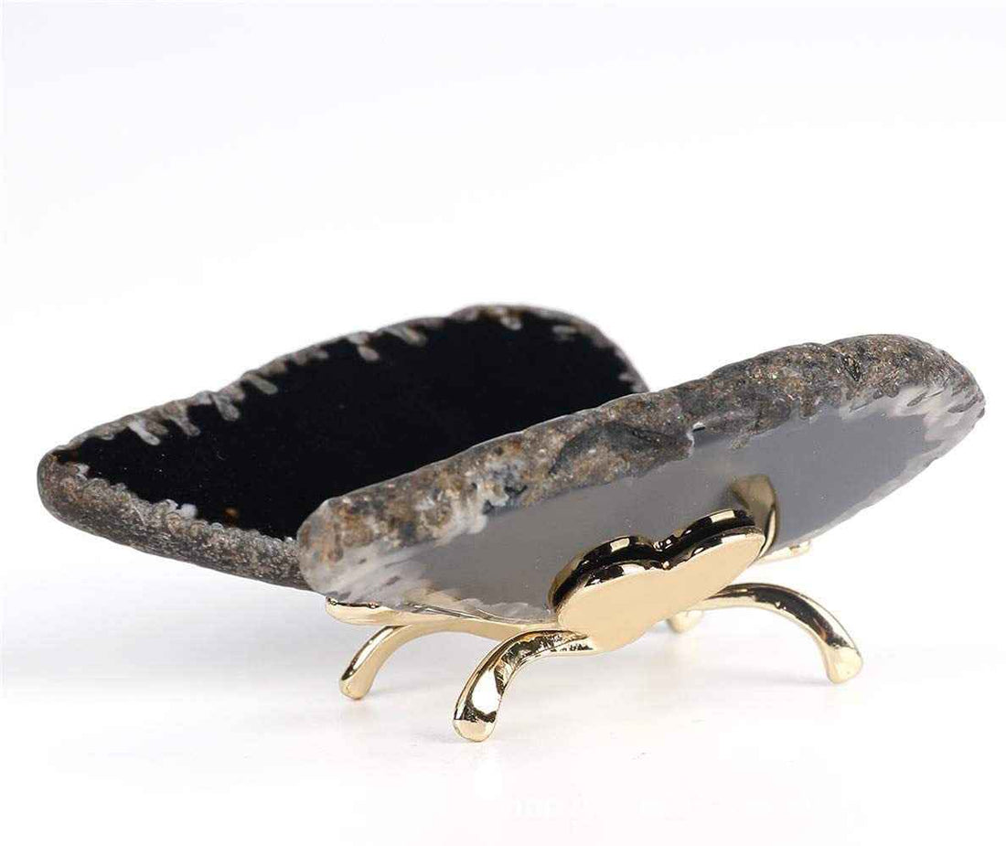 Natural Agate Butterfly Wings Light Luxury Mineral crystal decoration - CRYSTALOIL