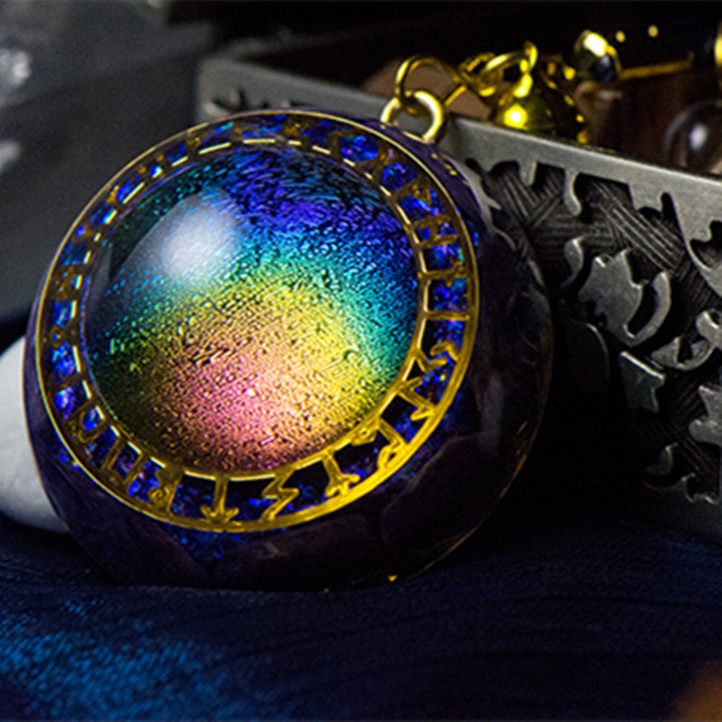 Fashion Rainbow Crystal Pendant Necklace - CRYSTALOIL