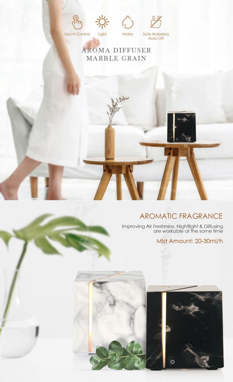 Marble pattern aromatherapy diffuser,  "Elevate your aromatherapy experience with our Marble Pattern Aromatherapy Diffuser, blending style and functionality seamlessly. Featuring a sophisticated marble pattern - Crystalbloomaromatics