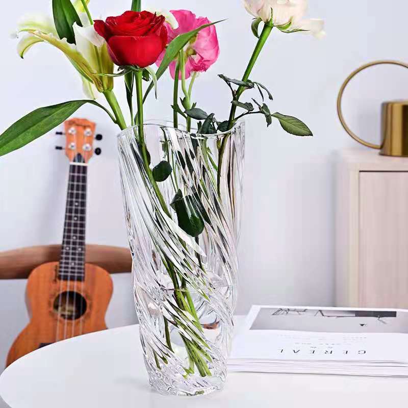 Light Luxury Glaze Crystal Glass Vase Flower Arrangement Decoration Utensils Ornaments Crafts - CRYSTALOIL