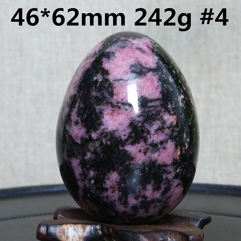 Natural Crystal Plum Tourmaline Stone Egg Ore Specimen Ornaments - Crystalbloomaromatics