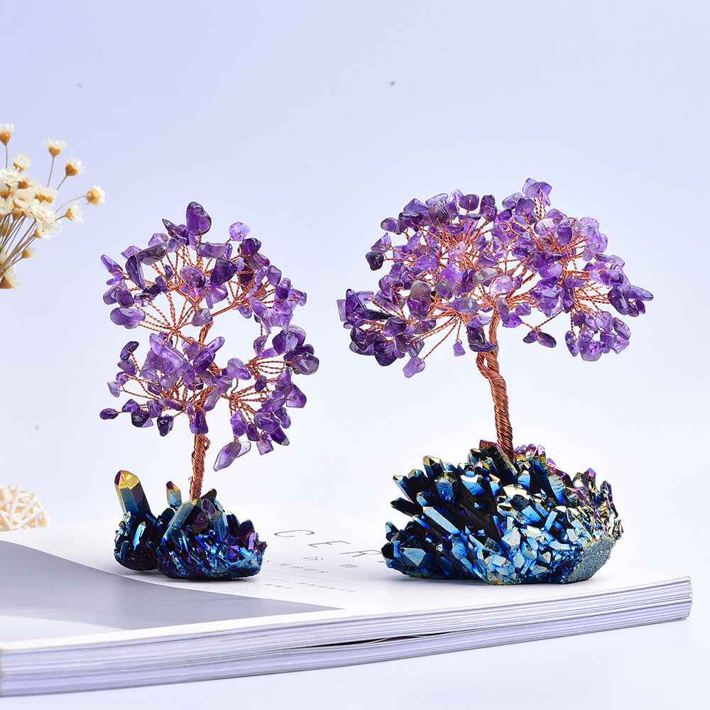 Natural Original Ecological Colorful Cluster Crystal Block Crystal Tree Energy Stone, Natural Original Ecological Colorful Cluster Crystal Block Crystal Tree Energy Stone - CRYSTALOIL