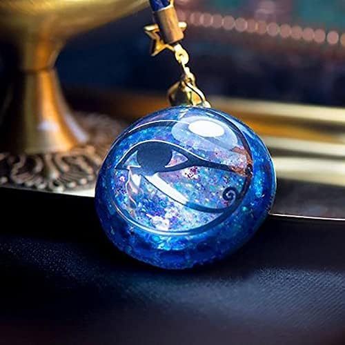 Original Mandala Meditation Necklace Meditation Pendant Blue Crystal - CRYSTALOIL