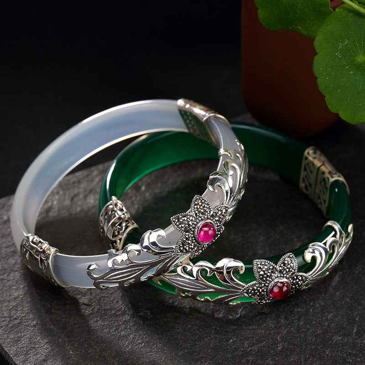 Sterling Silver Marksai Stone Inlay - CRYSTALOIL