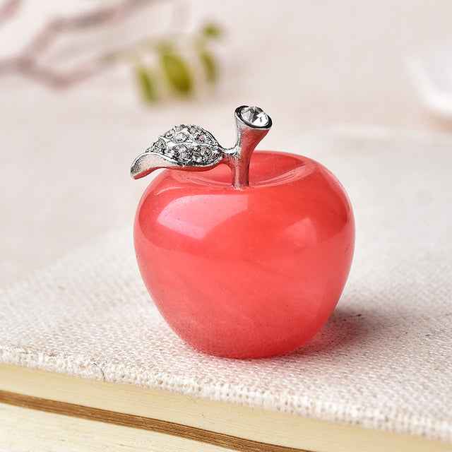 Natural Crystal Apple, Colorful Quartz Stone Opal decoration, - CRYSTALOIL