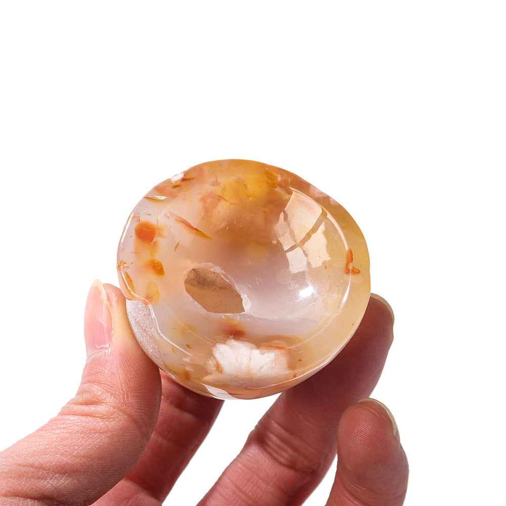 Natural Crystal Cherry Blossom Agate bowl - CRYSTALOIL