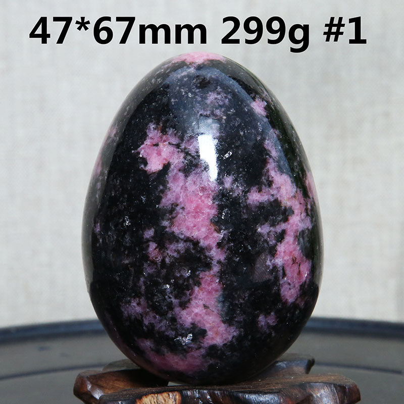 Natural Crystal Plum Tourmaline Stone Egg Ore Specimen Ornaments - Crystalbloomaromatics