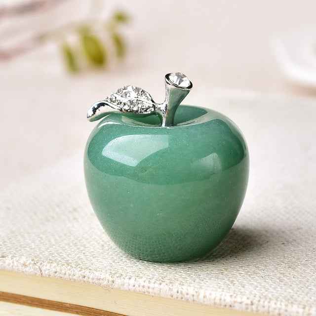 Natural Crystal Apple, Colorful Quartz Stone Opal decoration, - CRYSTALOIL