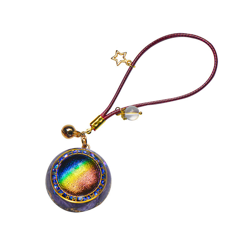 Men's And Women's Fashion Rainbow Crystal Pendant Necklace - CRYSTALOIL