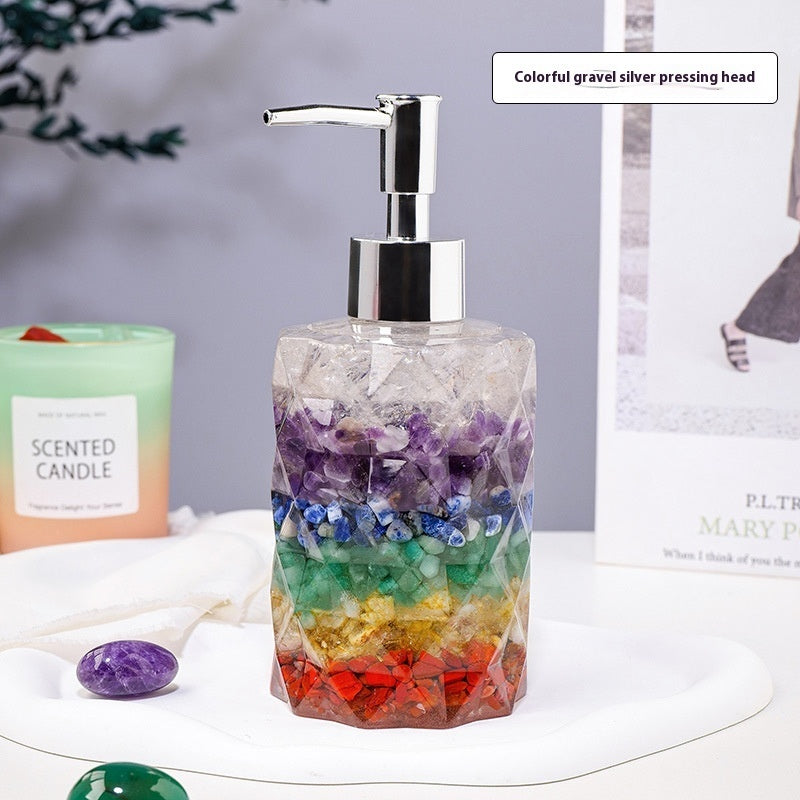 Natural Crystal Gravel Cosmetics Storage Bottle - CRYSTALOIL