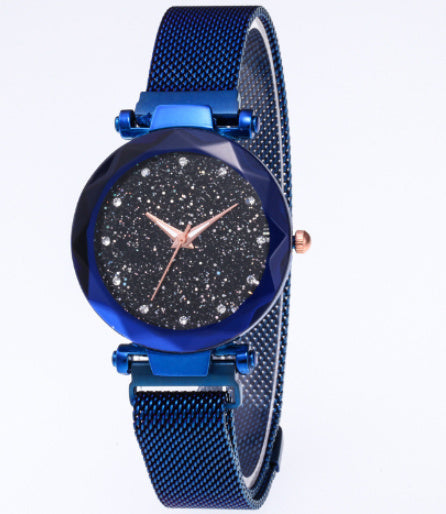 Women's Watch Square Diamond Rhinestone Starry Sky Face Ladies Casual Fashion Watch Set Bracelet Watch - CRYSTALOIL