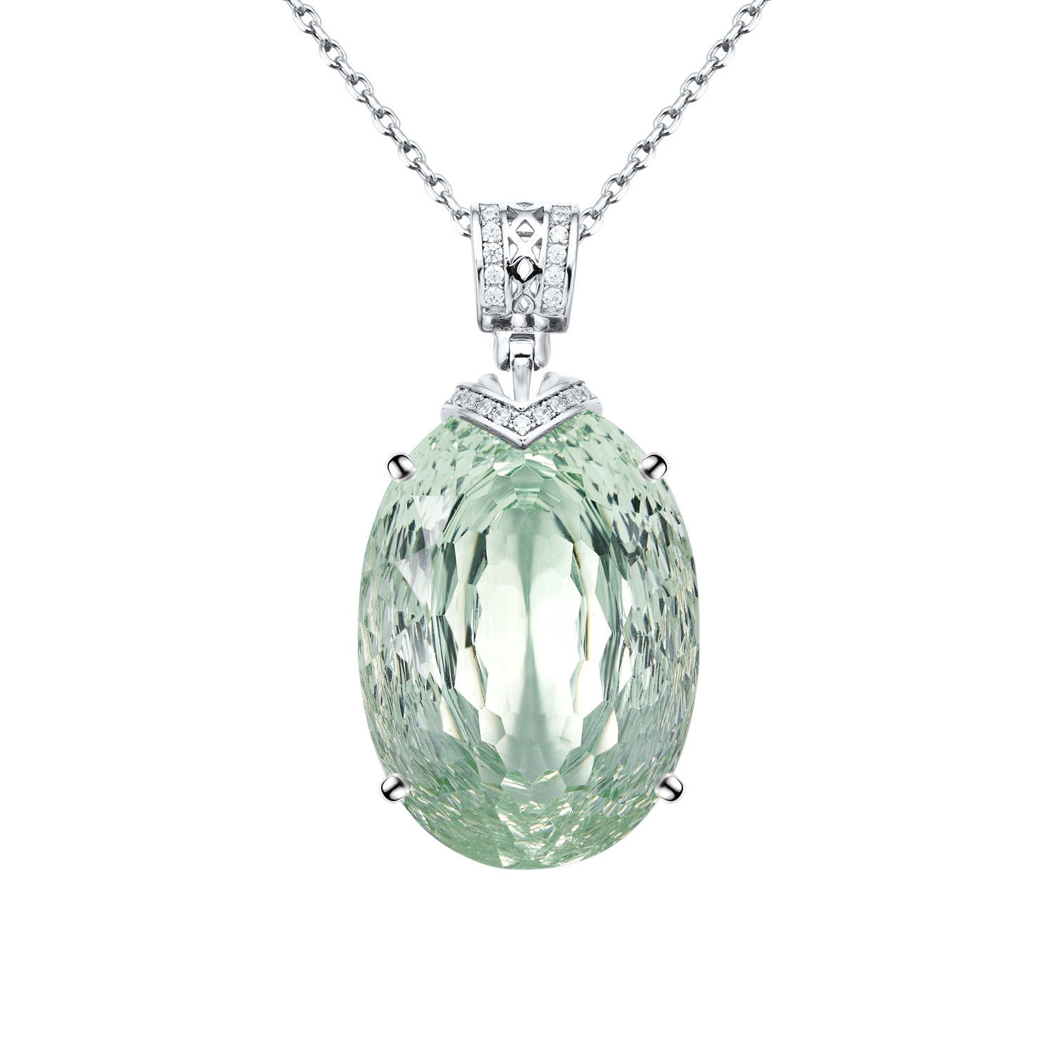 Fashionable, Light And Luxurious Natural Gem Necklace Pendant, Advanced S925 Sterling Silver - Crystalbloomaromatics