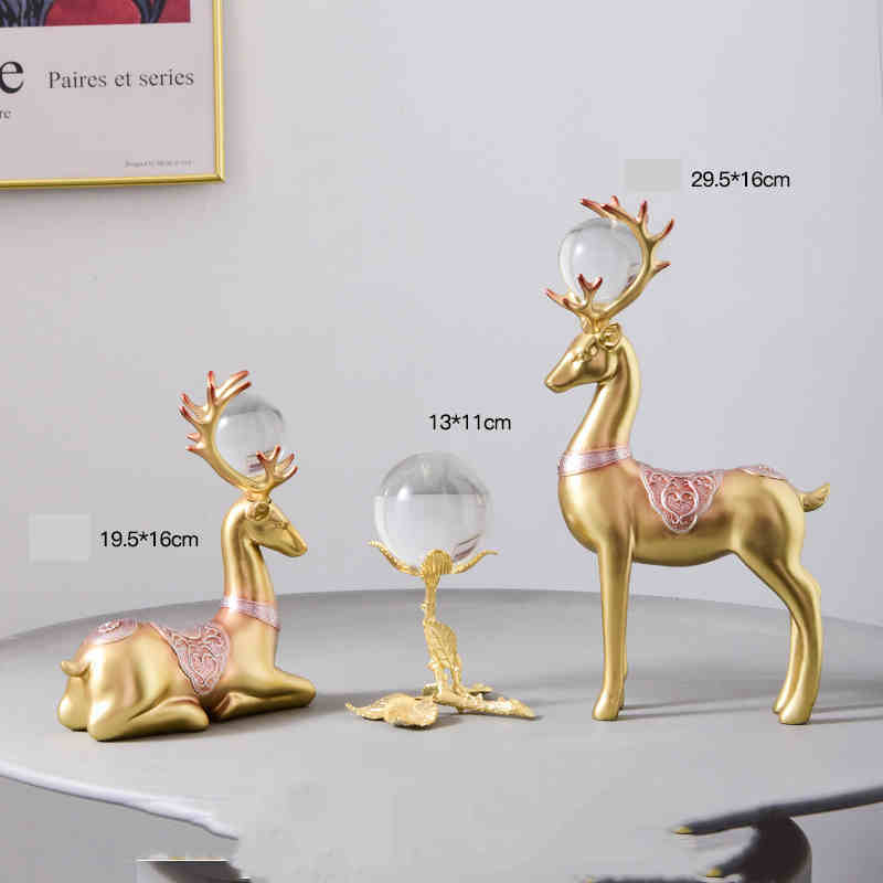 Nordic Light Luxury Metal Crystal Ball Craft Decoration - CRYSTALOIL