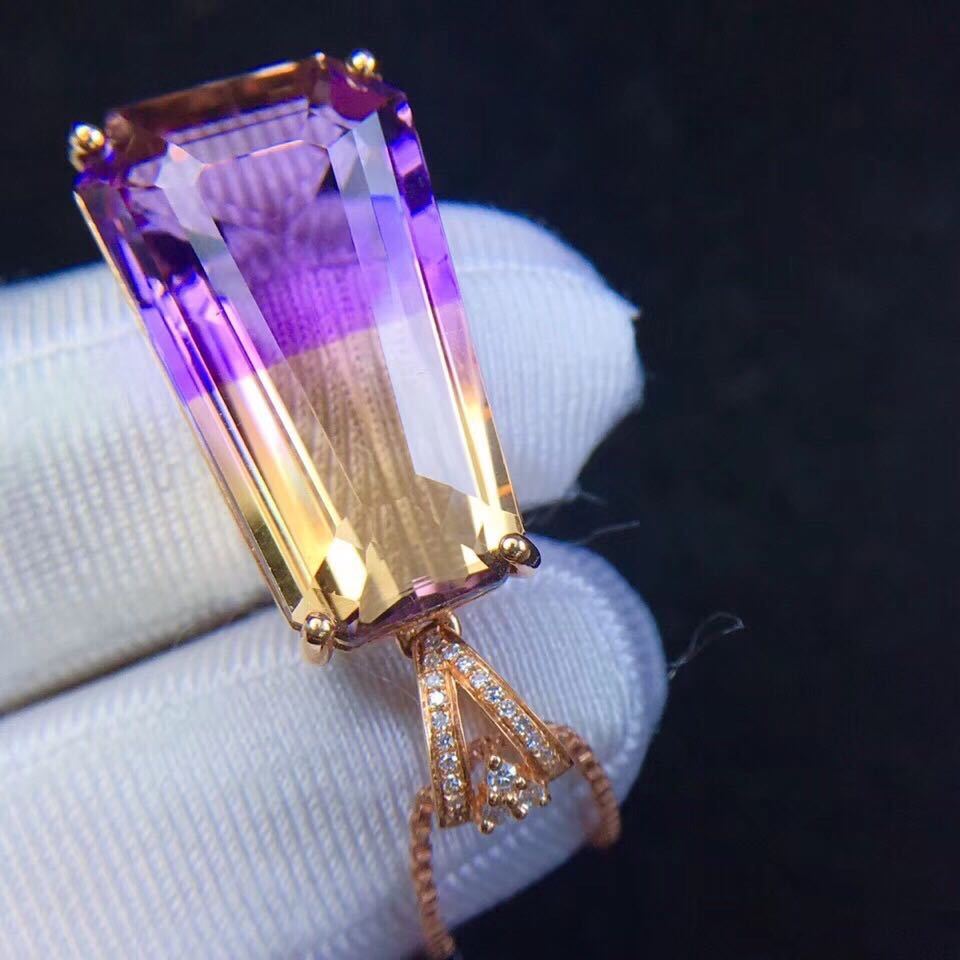 Oversized pendant features natural Amethyst crystal pendant - CRYSTALOIL