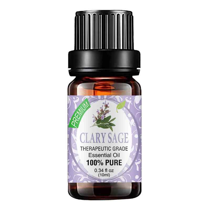 Clary Sage Essential Oil - Luxury Bottle for Relaxation and Rejuvenation - CRYSTALOIL