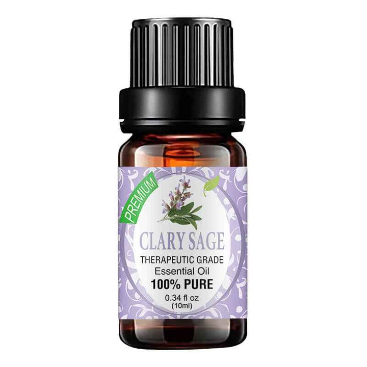 Clary Sage Essential Oil - Luxury Bottle for Relaxation and Rejuvenation - CRYSTALOIL