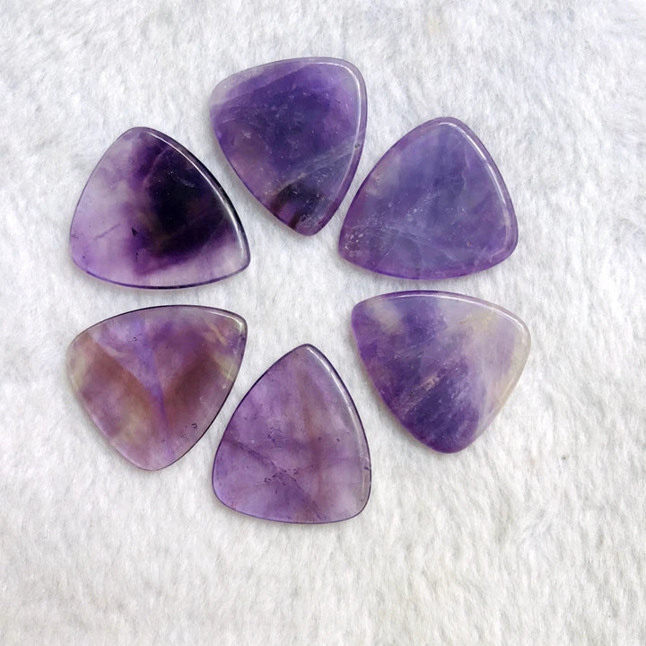 Round Tip Guitar Pick Made of Genuine Amethyst Stone Crystal Bead,Figher Guitar Pick 1pcs - CRYSTALOIL