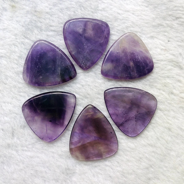 Round Tip Guitar Pick Made of Genuine Amethyst Stone Crystal Bead,Figher Guitar Pick 1pcs - CRYSTALOIL