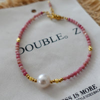 Natural Stone Pearl Necklace For Women Vintage Twin - CRYSTALOIL