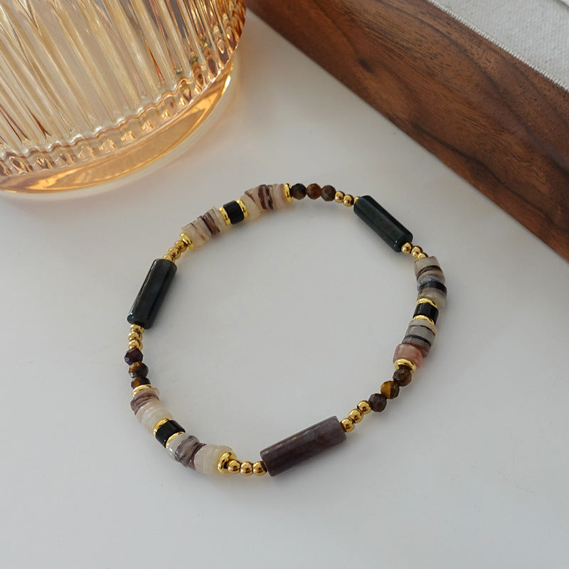 Natural Stone Pearl Necklace For Women Vintage Twin - CRYSTALOIL
