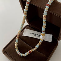 Natural Stone Pearl Necklace For Women Vintage Twin - CRYSTALOIL
