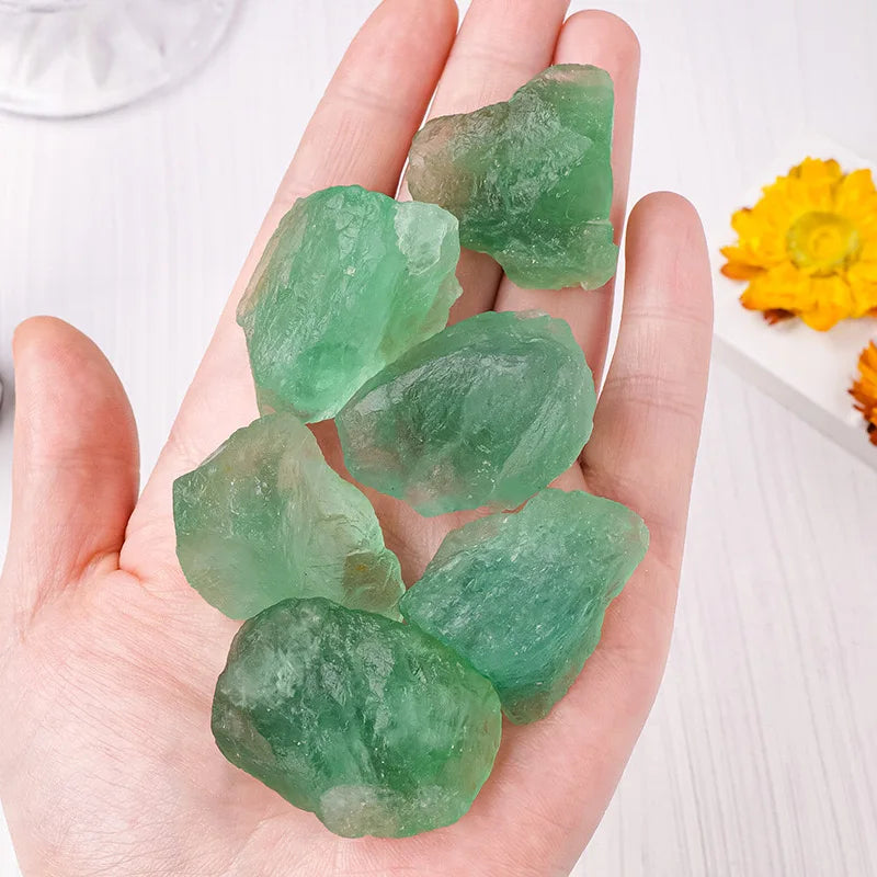 Natural Raw Rainbow Fluorite Crystals Rough Stones Mineral Healing Crystals Gemstones Specimens Collectible Gemstone - CRYSTALOIL