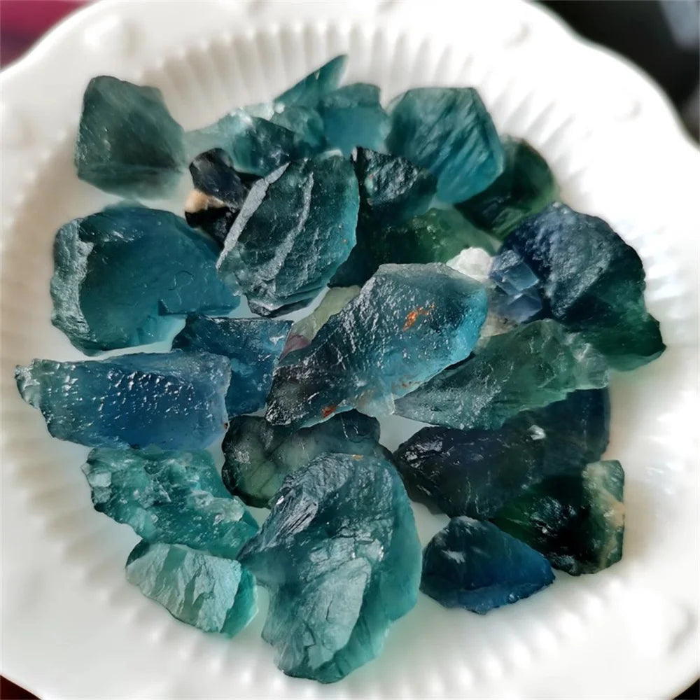 Natural Raw Rainbow Fluorite Crystals Rough Stones Mineral Healing Crystals Gemstones Specimens Collectible Gemstone - CRYSTALOIL