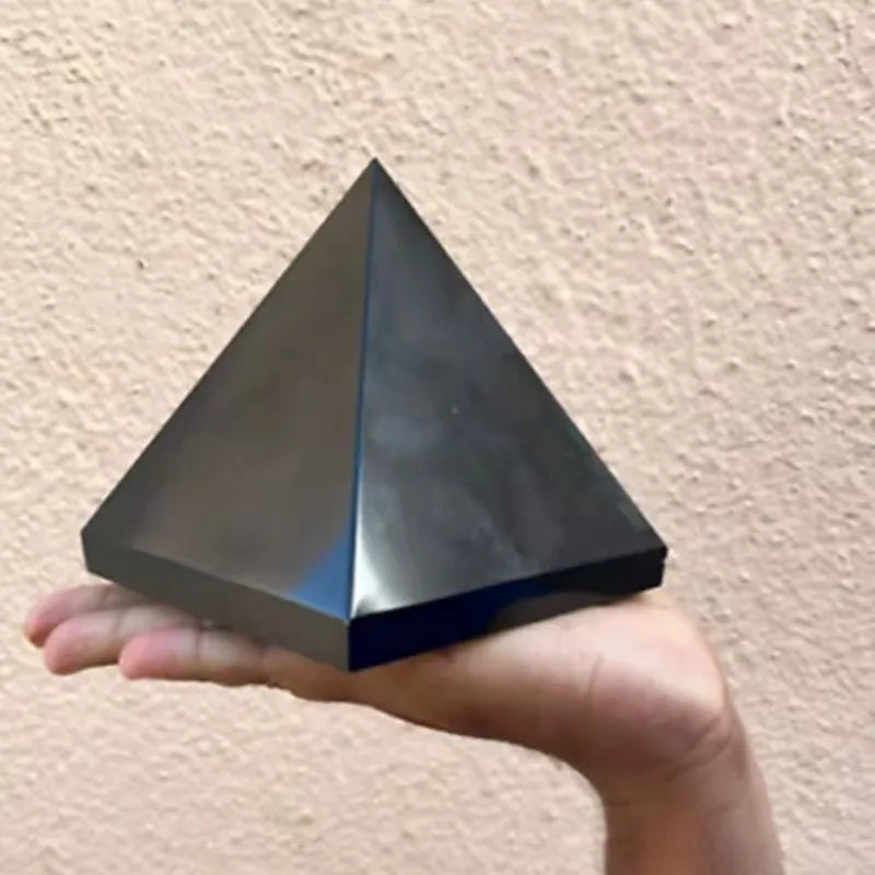 Huge Natural Mineral Black Tourmaline Crystal Point Healing Reiki Stone Pyramid Triangled Crystal Point - Crystalbloomaromatics