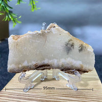 Crystal Natrural Agate Rutile Slab Slice Stone Reiki High Quality Beauty Healing Quartz Minerals Home Decoration + Stand - CRYSTALOIL