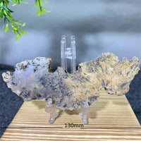 Crystal Natrural Agate Rutile Slab Slice Stone Reiki High Quality Beauty Healing Quartz Minerals Home Decoration + Stand - CRYSTALOIL