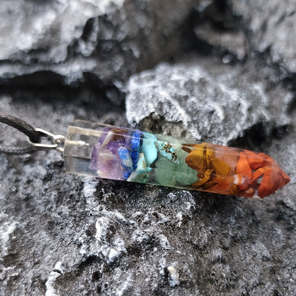 Multicolor Rainbow Crystal Hexagram Pendant - CRYSTALOIL