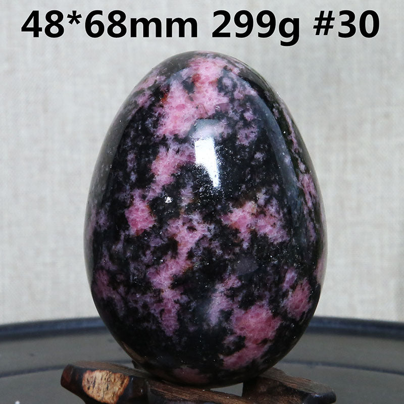 Natural Crystal Plum Tourmaline Stone Egg Ore Specimen Ornaments - Crystalbloomaromatics