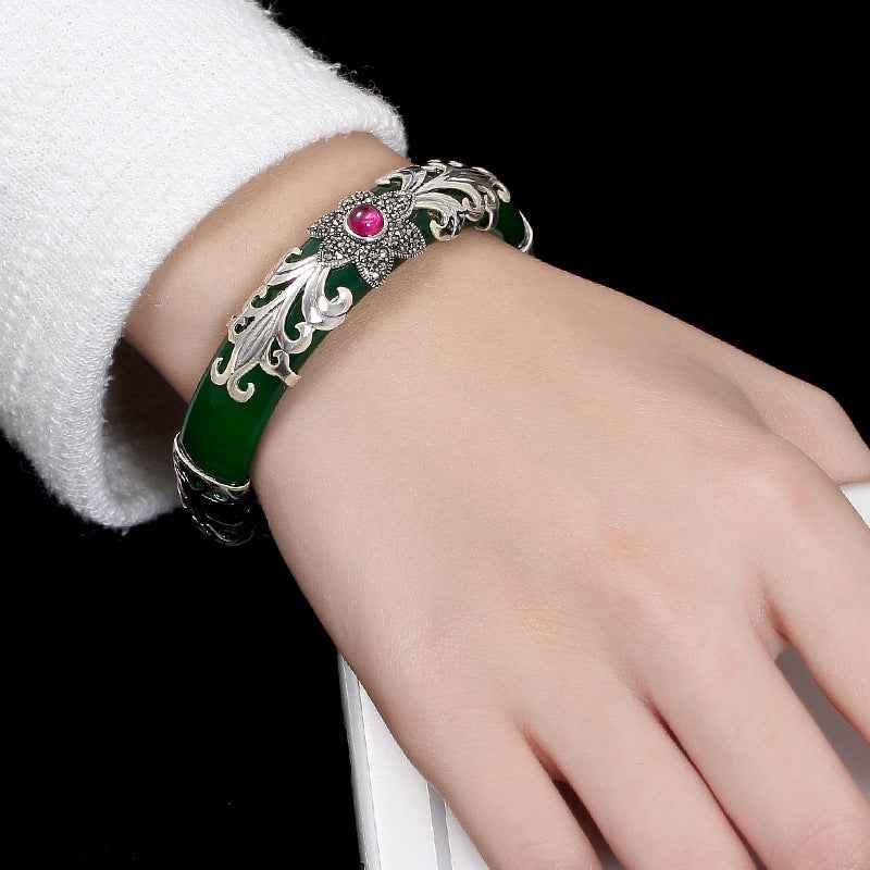 Sterling Silver Marksai Stone Inlay - CRYSTALOIL