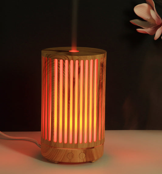 Creative 100ML Humidifier Wood Grain Aroma Diffuser - Crystalbloomaromatics