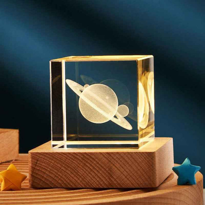 3D Transparent Crystal Cube Desktop Decoration Small Night light - CRYSTALOIL