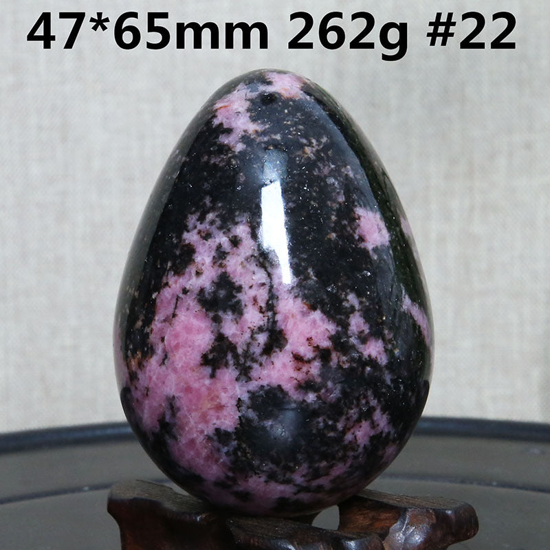 Natural Crystal Plum Tourmaline Stone Egg Ore Specimen Ornaments - Crystalbloomaromatics