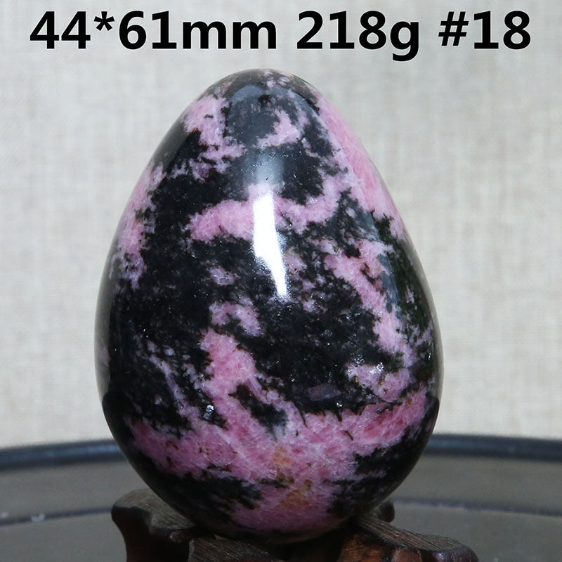 Natural Crystal Plum Tourmaline Stone Egg Ore Specimen Ornaments - Crystalbloomaromatics