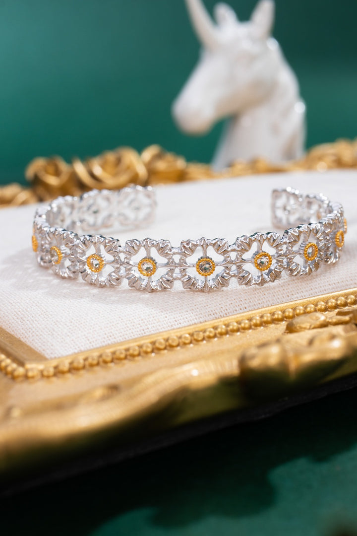 S925 Silver Natural Topaz Bracelet - CRYSTALOIL