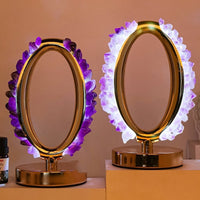 Natural Crystal Stone Gravel Small Night Lamp USB Interface - CRYSTALOIL