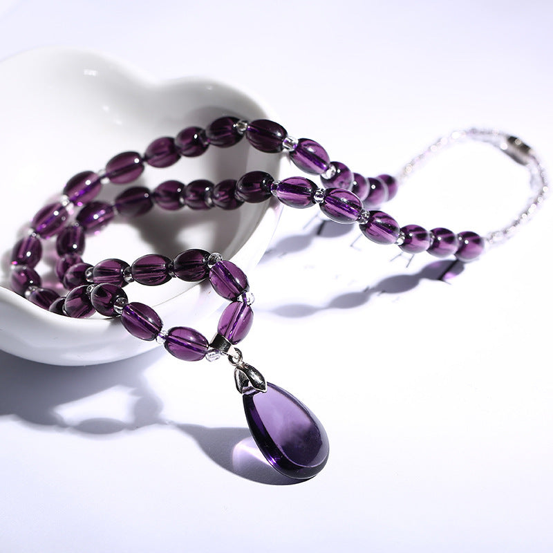 Women's Fashion Amethyst Necklace - CRYSTALOIL